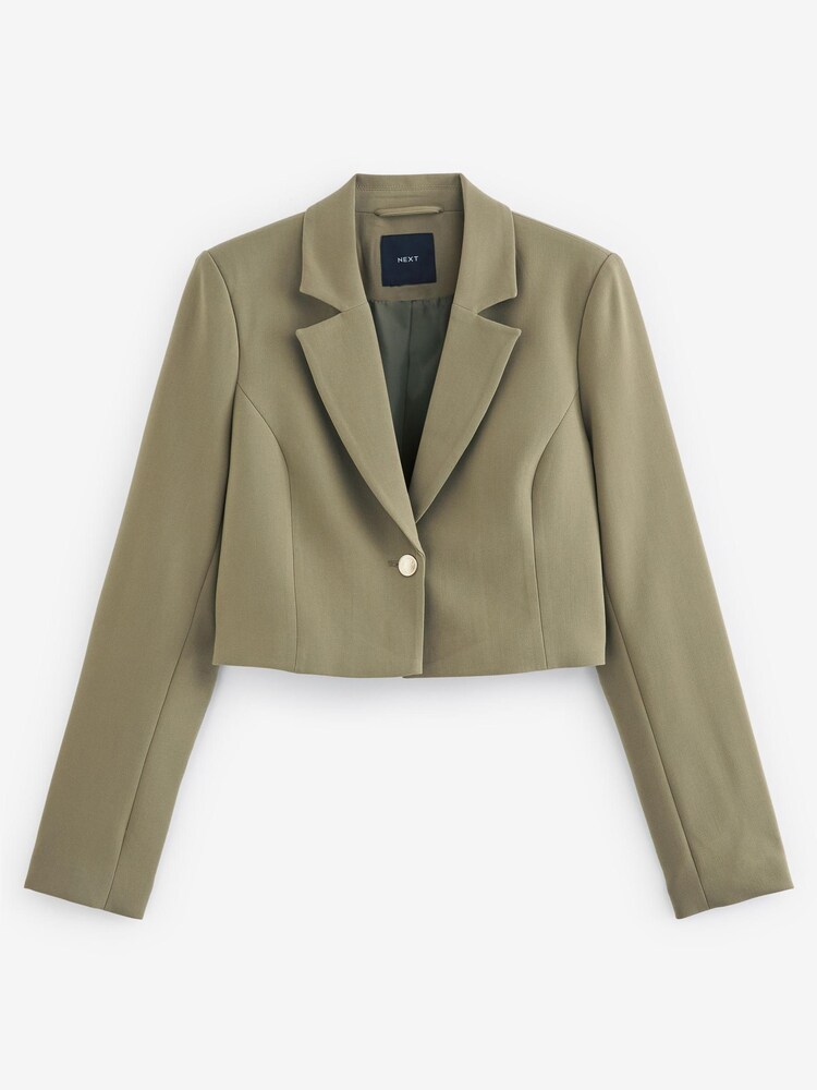 Green Rochelle Tailored Cropped Jacket - Image 4 of 4