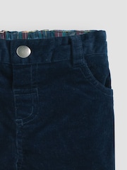 JoJo Maman Bébé Navy Blue Slim Cord Trousers - Image 2 of 4