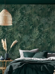 Graham & Brown Green Restore Emerald 10M Wallpaper - Image 1 of 3