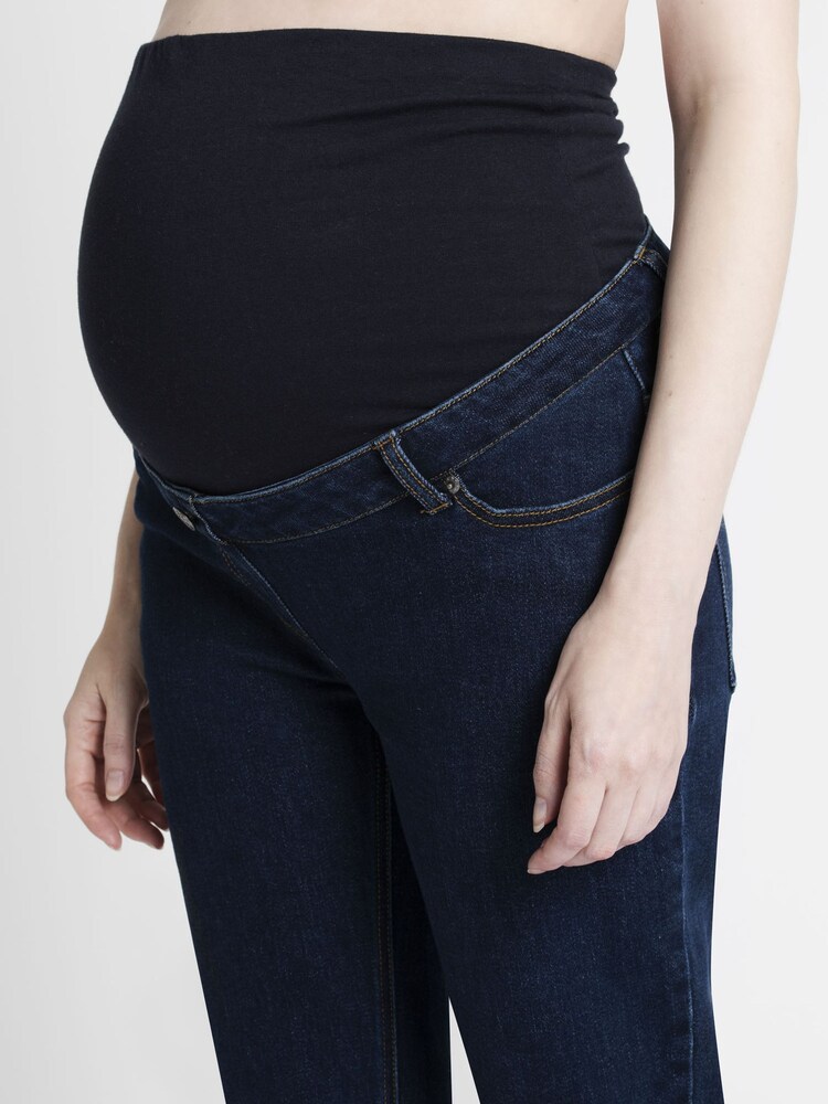 JoJo Maman Bébé Mid Wash Straight Leg Maternity Jeans - Image 3 of 3