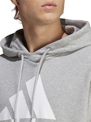 adidas Grey Sportswear Essentials French Terry Big Logo Hoodie - Image 6 of 8