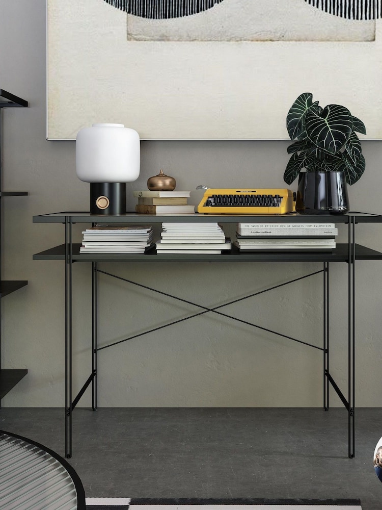 Dorel Home Black Oak Europe Wainwright Desk - Image 1 of 4