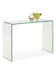 Julian Bowen Clear Amalfi Tempered Glass Console Table - Image 2 of 2