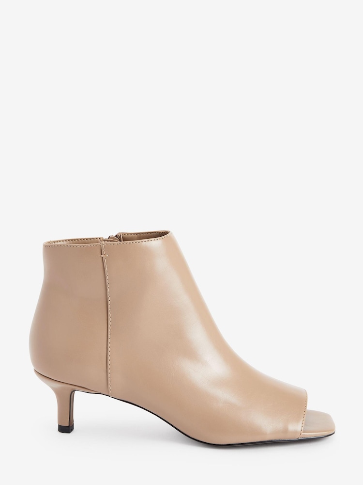 Nude Forever Comfort Open toe Kitten Heel Shoeboots - Image 2 of 5 Nude Forever Comfort Open toe Kitten Heel Shoeboots - Image 2 of 5