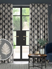 Grey Finn Made To Measure 100% Cotton Curtains - Image 1 of 9