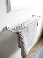 Robert Welch Silver Oblique Double Towel Rail - Image 1 of 4