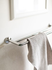 Robert Welch Silver Oblique Double Towel Rail - Image 2 of 4
