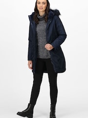 Regatta Blue Lyanna Longline Waterproof Insulated Jacket - Image 3 of 9