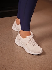 Natural White - Skechers Slip-ins: Ultra Flex 3.0 Brilliant Trainers - Image 1 of 10