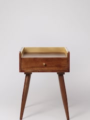 Swoon Light Brown Fresco Side Table - Image 3 of 7