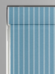 Laura Ashley Blue Burnsall Stripe Made To Measure Roman Blinds - Image 3 of 6