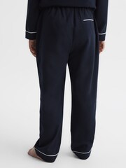 Reiss Navy Napp 4-9 yrs Cotton Piped Pyjama Trousers - Image 2 of 6