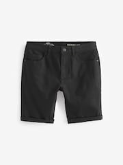Black Skinny Fit Stretch Denim Shorts - Image 5 of 9