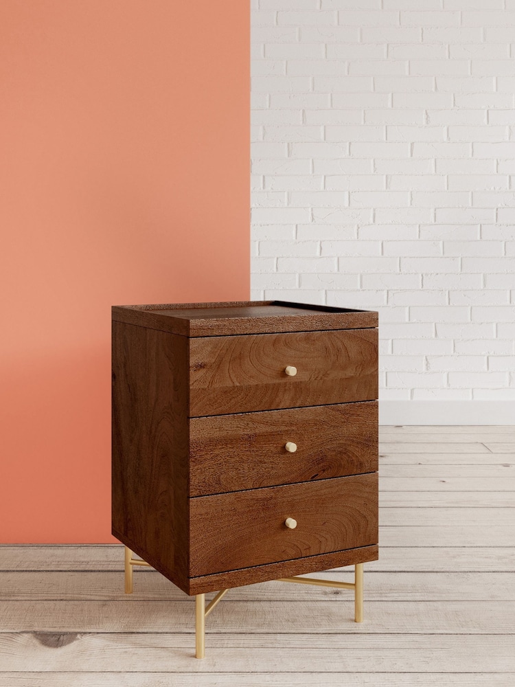 Swoon Brown Halle Bedside Table - Image 1 of 7