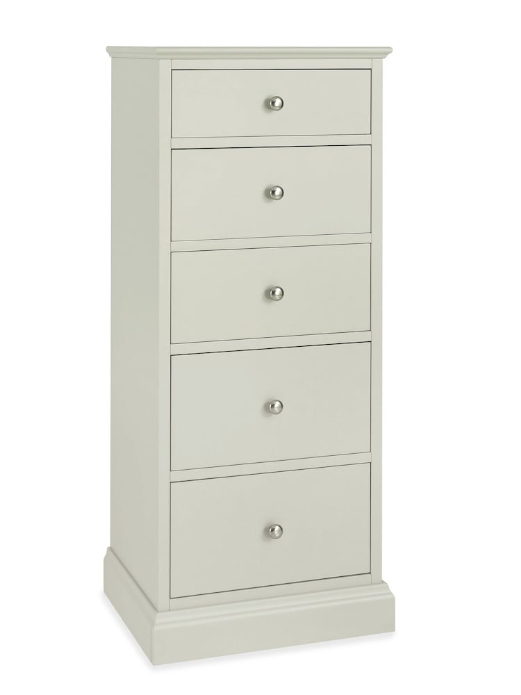 Bentley Designs Cotton Grey Ashby 5 Drawer Tall Chest - Image 1 of 3