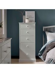 Bentley Designs Cotton Grey Ashby 5 Drawer Tall Chest - Image 3 of 3