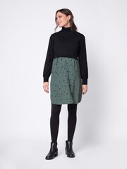 Seraphine Roll Neck Black Maternity And Nursing Jumper With Woven Skirt - Image 1 of 5