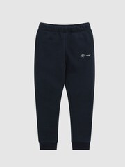 Reiss Navy Clark Junior Embroidered Jersey Joggers - Image 2 of 5