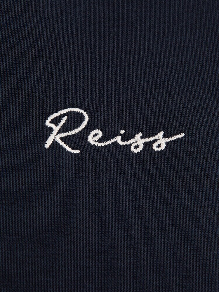 Reiss Navy Clark Junior Embroidered Jersey Joggers - Image 5 of 5