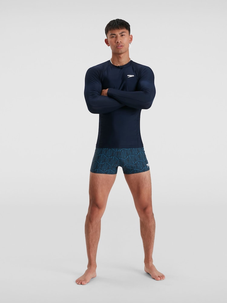 Speedo Navy Blue Long Sleeve Rash Top - Image 1 of 4