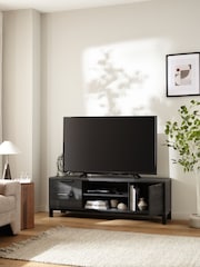Black Bronx Up to 65 inch Oak Effect TV Unit - Image 1 of 10