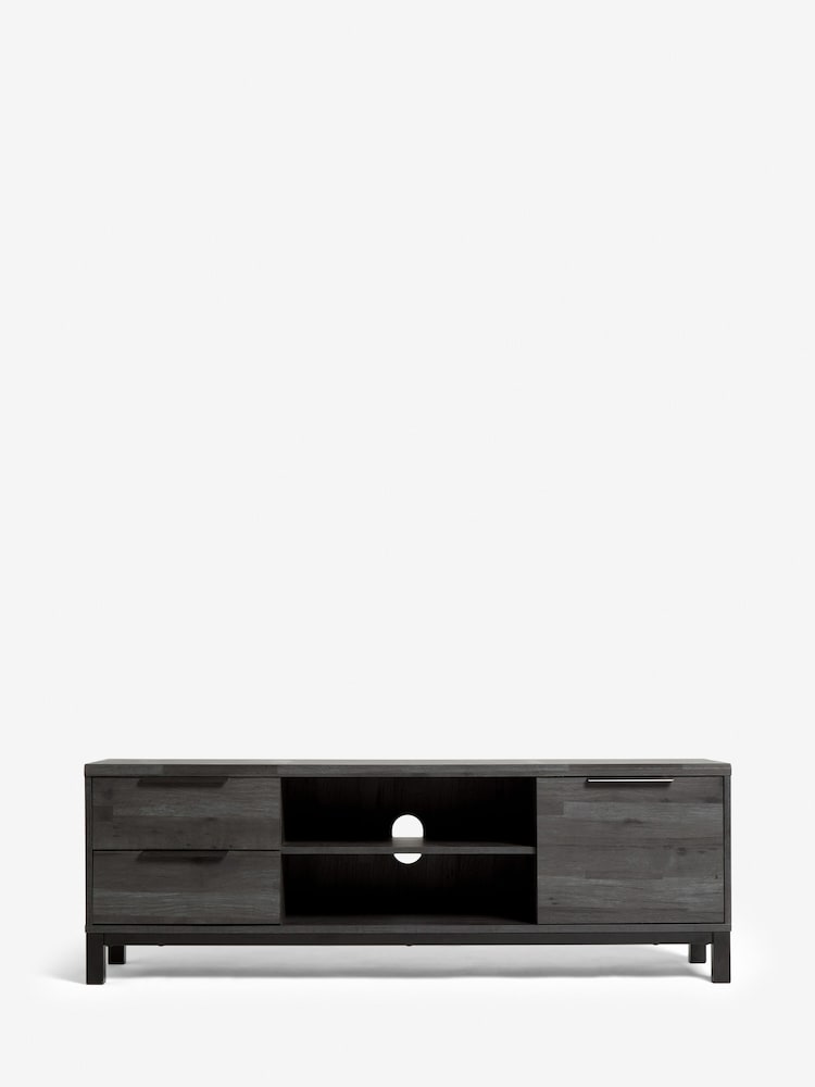 Black Bronx Up to 65 inch Oak Effect TV Unit - Image 2 of 10