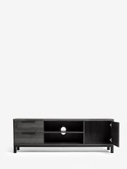 Black Bronx Up to 65 inch Oak Effect TV Unit - Image 6 of 10