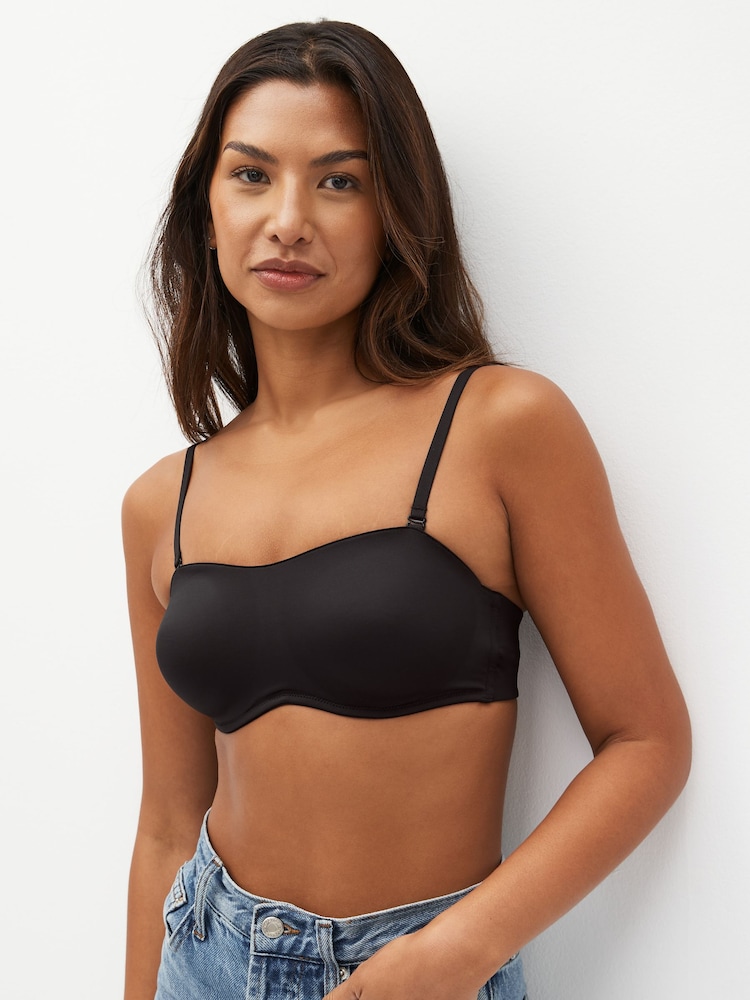 Black A-D Smoothing Strapless Non Pad Wired Bra - Image 2 of 6 Black A-D Smoothing Strapless Non Pad Wired Bra - Image 2 of 6