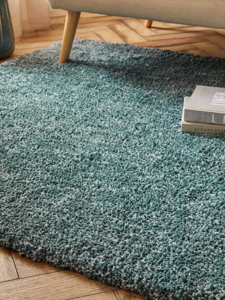 Teal Blue Soft Speckle Rug - Image 1 of 6 Teal Blue Soft Speckle Rug - Image 1 of 6
