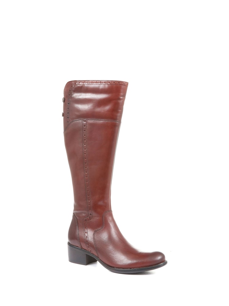 Jones Bootmaker Brown Regular Fit Rachel Leather Rider Boots - Image 3 of 6
