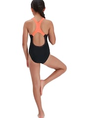 Speedo Black Medley Logo Medalist Swimsuit - Image 3 of 9
