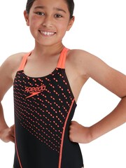 Speedo Black Medley Logo Medalist Swimsuit - Image 5 of 9