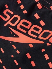 Speedo Black Medley Logo Medalist Swimsuit - Image 8 of 9