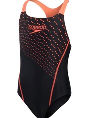Speedo Black Medley Logo Medalist Swimsuit - Image 9 of 9
