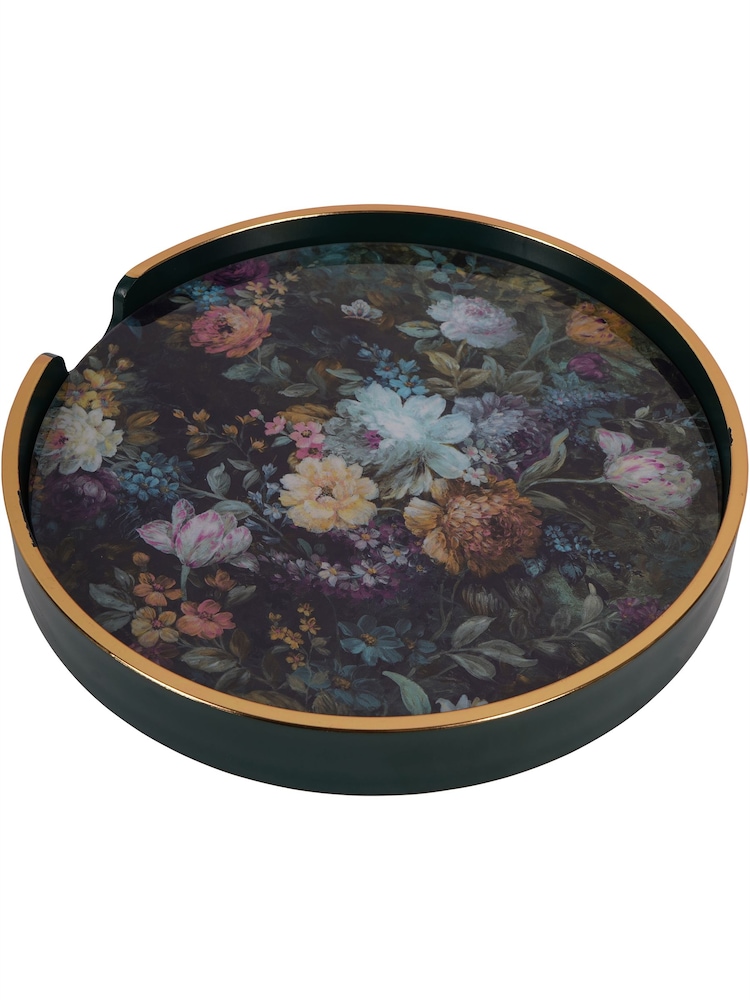 Laura Ashley Set of 4 Black Mathilde Floral Print Placemats - Image 2 of 4