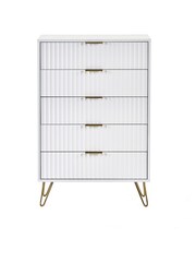 Julian Bowen White Murano 5 Drawer Chest - Image 2 of 4