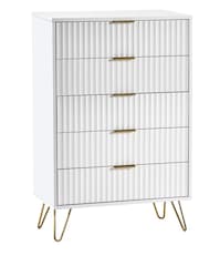 Julian Bowen White Murano 5 Drawer Chest - Image 3 of 4