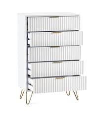 Julian Bowen White Murano 5 Drawer Chest - Image 4 of 4