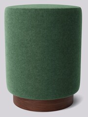 Swoon Smart Wool Hunter Green Penfold Footstool - Image 1 of 2