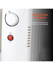 Warmlite White 650W Oil filled Radiator with Thermostat - Image 5 of 8