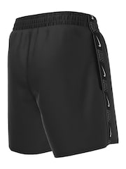 Nike Black Swim Logo Tape 4 Inch Volley Shorts - Image 4 of 5