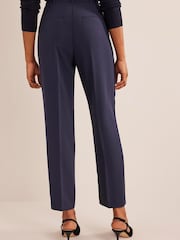 Boden Blue Straight Crepe Trousers - Image 2 of 5