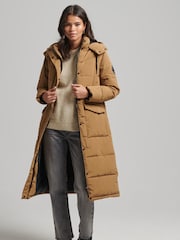 Superdry Sandstone Vintage Everest Longline Parka Coat - Image 4 of 6