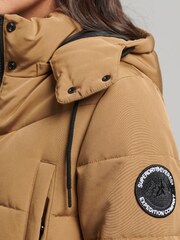 Superdry Sandstone Vintage Everest Longline Parka Coat - Image 6 of 6