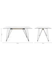 Bentley Designs Clear Tempered Glass 6 Seater - Image 4 of 4