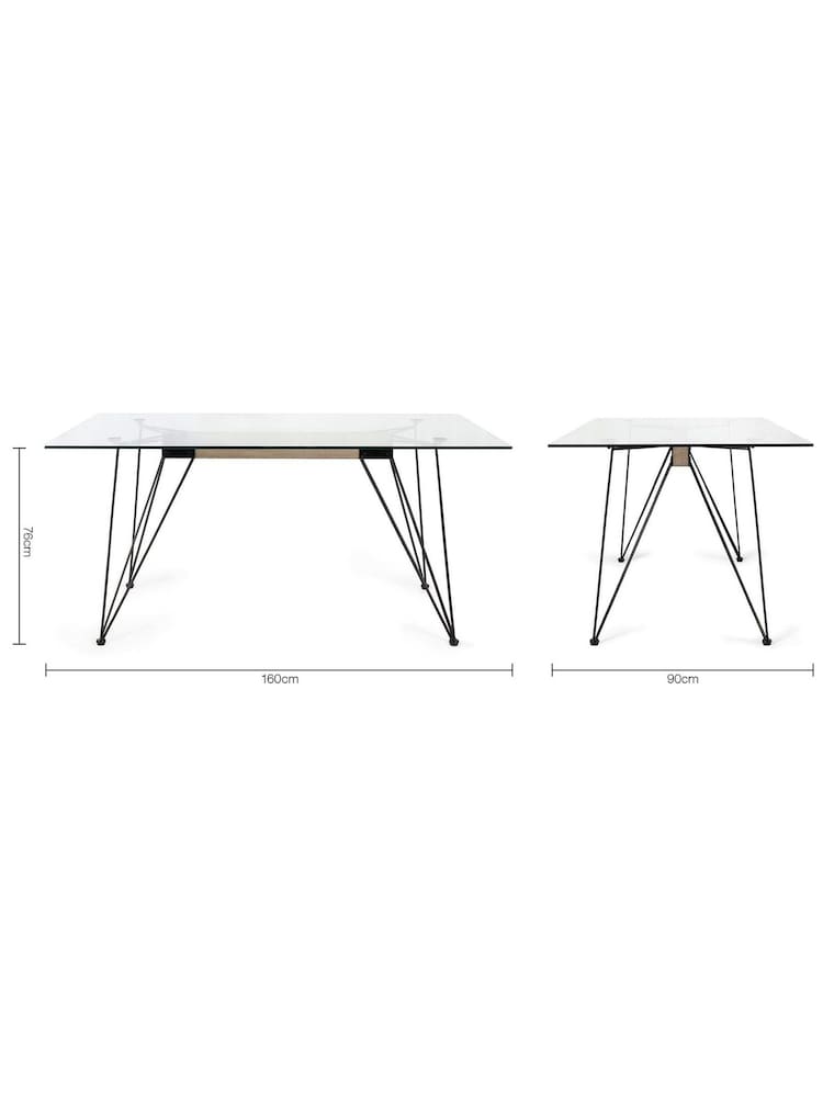 Bentley Designs Clear Tempered Glass 6 Seater - Image 4 of 4