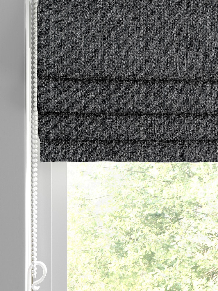 Black Glittery Made To Measure Roman Blind - Image 2 of 6
