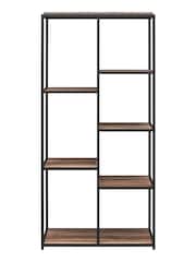 Dorel Home Natural Weathered Oak Woodgrain Finish 5 Shelf Quincy Bookcase - Image 4 of 4