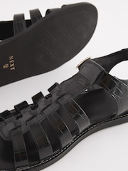 Schwarz - Forever Comfort® Römersandalen aus Leder mit runder Spitze - Bild 6 von 6