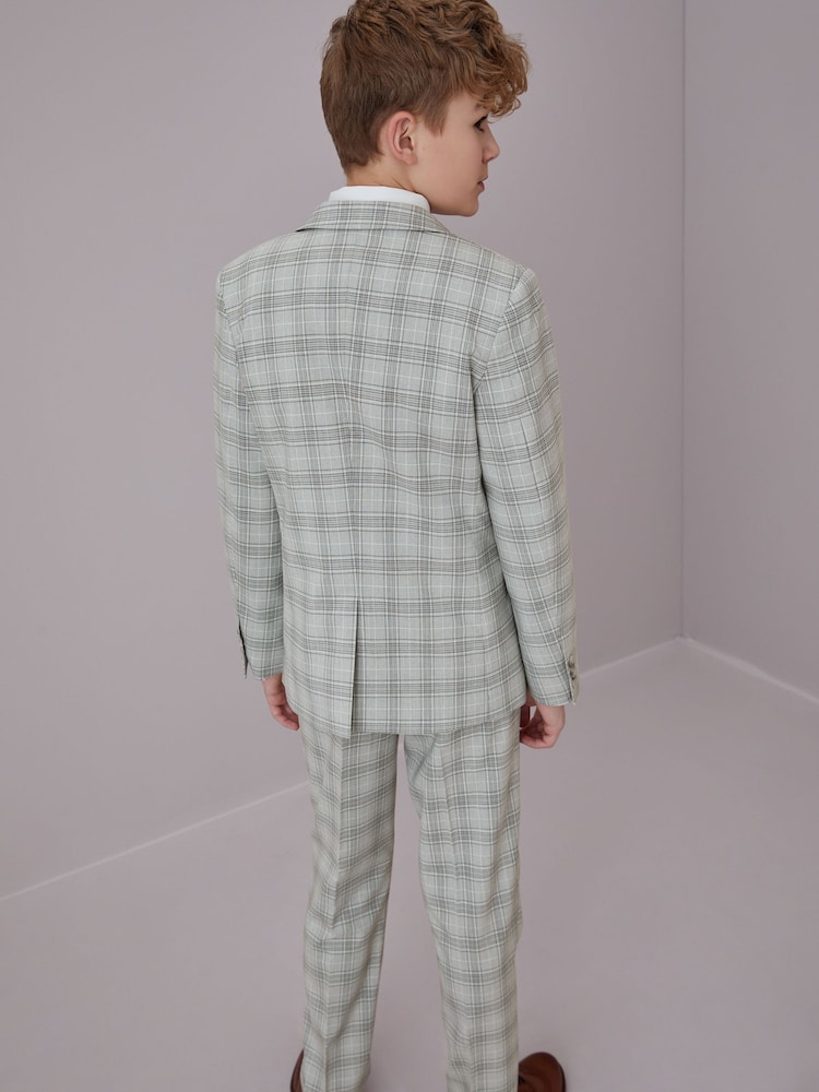 Grey Check Jacket Skinny Fit Suit (12mths-16yrs) - Image 2 of 9